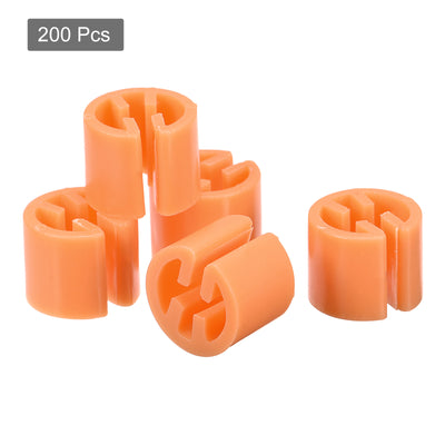 Harfington 200pcs Clothes Hanger Marker Blank Fit 3.5mm Rod Garment Coding Orange