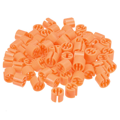 Harfington 200pcs Clothes Hanger Marker Blank Fit 3.5mm Rod Garment Coding Orange