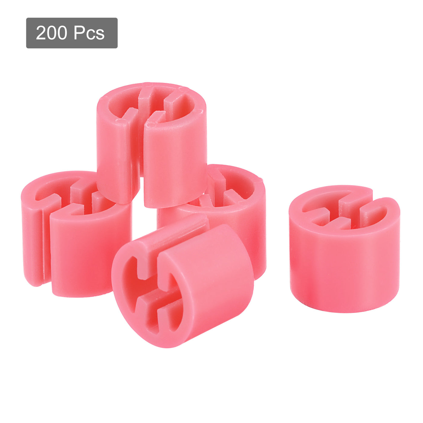 Harfington 200pcs Clothes Hanger Marker Blank Fit 3.5mm Rod Garment Coding Hot Pink