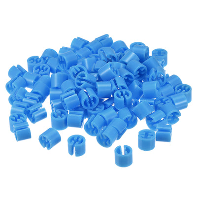 Harfington 200pcs Clothes Hanger Marker Blank Fit 3.5mm Rod Garment Coding Bright Blue