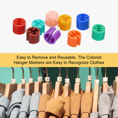 Harfington Clothes Hanger Markers Blank Tags Yellow 8 Multicolor, 200pcs