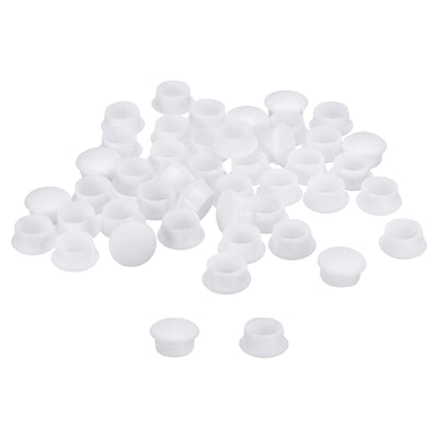 Harfington Uxcell 150Pcs Screw Hole Plugs, 14mm(9/16") Dia Plastic Button Plugs, White