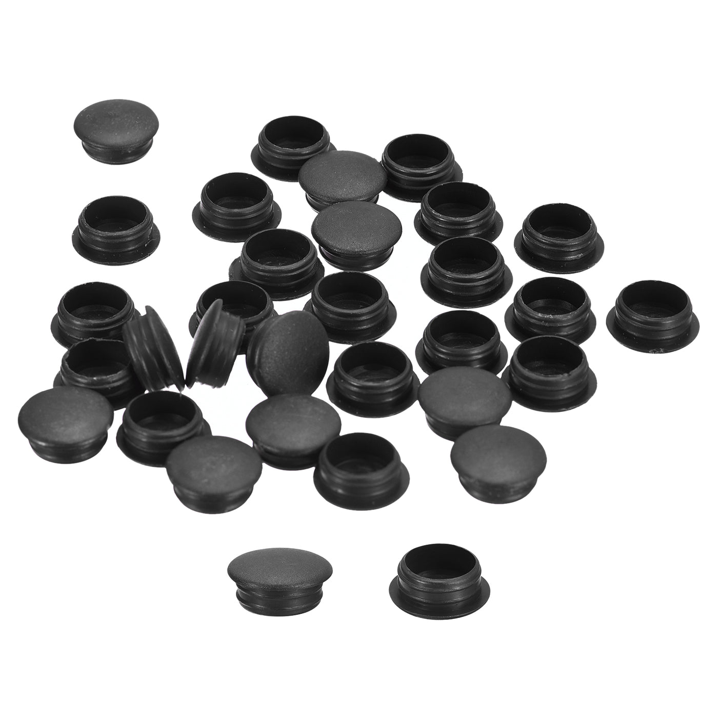 uxcell Uxcell 200Pcs Screw Hole Plugs, 15mm(9/16") Dia Plastic Button Plugs, Black