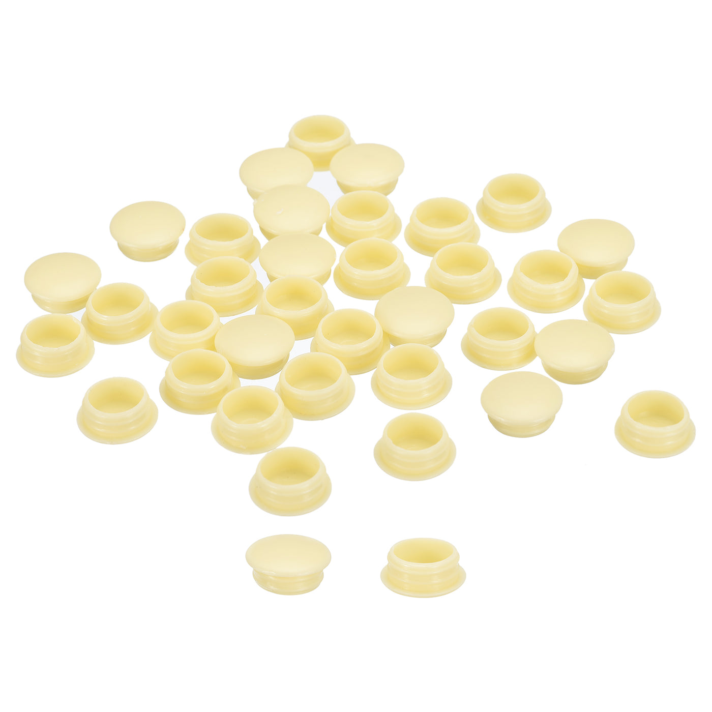 uxcell Uxcell 150Pcs Screw Hole Plugs, 15mm(9/16") Dia Plastic Button Plugs, Cream Color