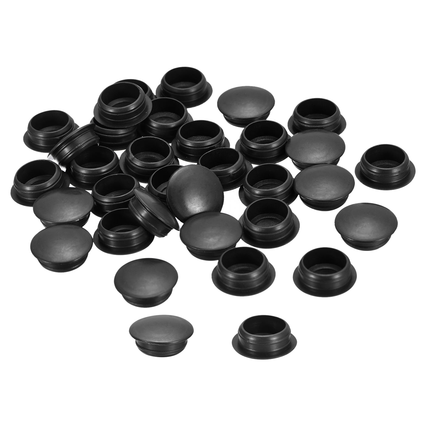 uxcell Uxcell 150Pcs Screw Hole Plugs, 16mm(5/8") Dia Plastic Button Plugs, Black