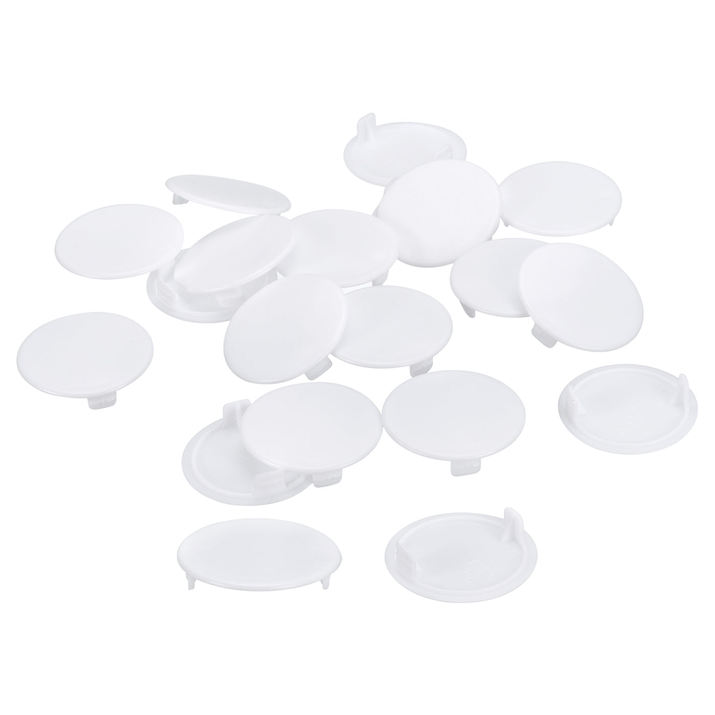 uxcell Uxcell 50Pcs 35mm(1 3/8") Dia Plastic Concealed Hinge Hole Cover Hole Plugs, White