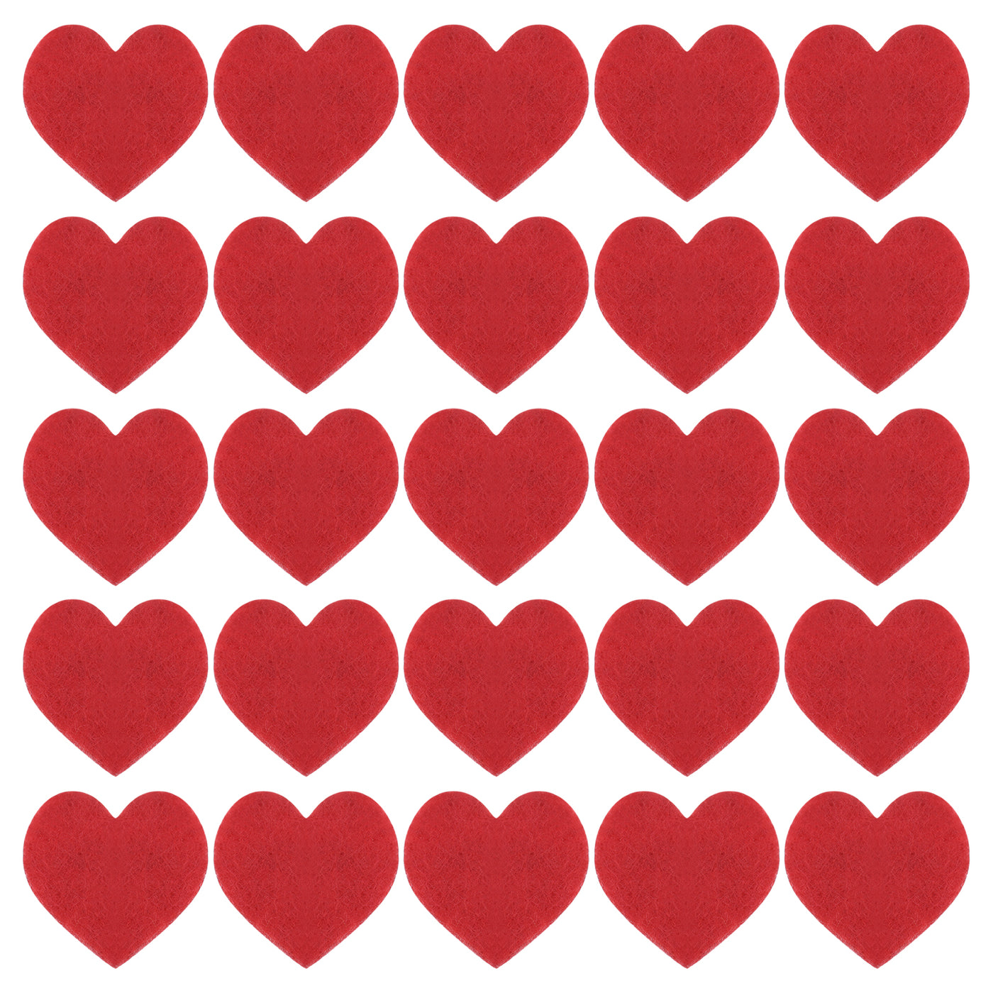 Harfington Felt Heart Shape Heart Valentine's Day Craft 2.4Inch x 2.4Inch Red 100pcs