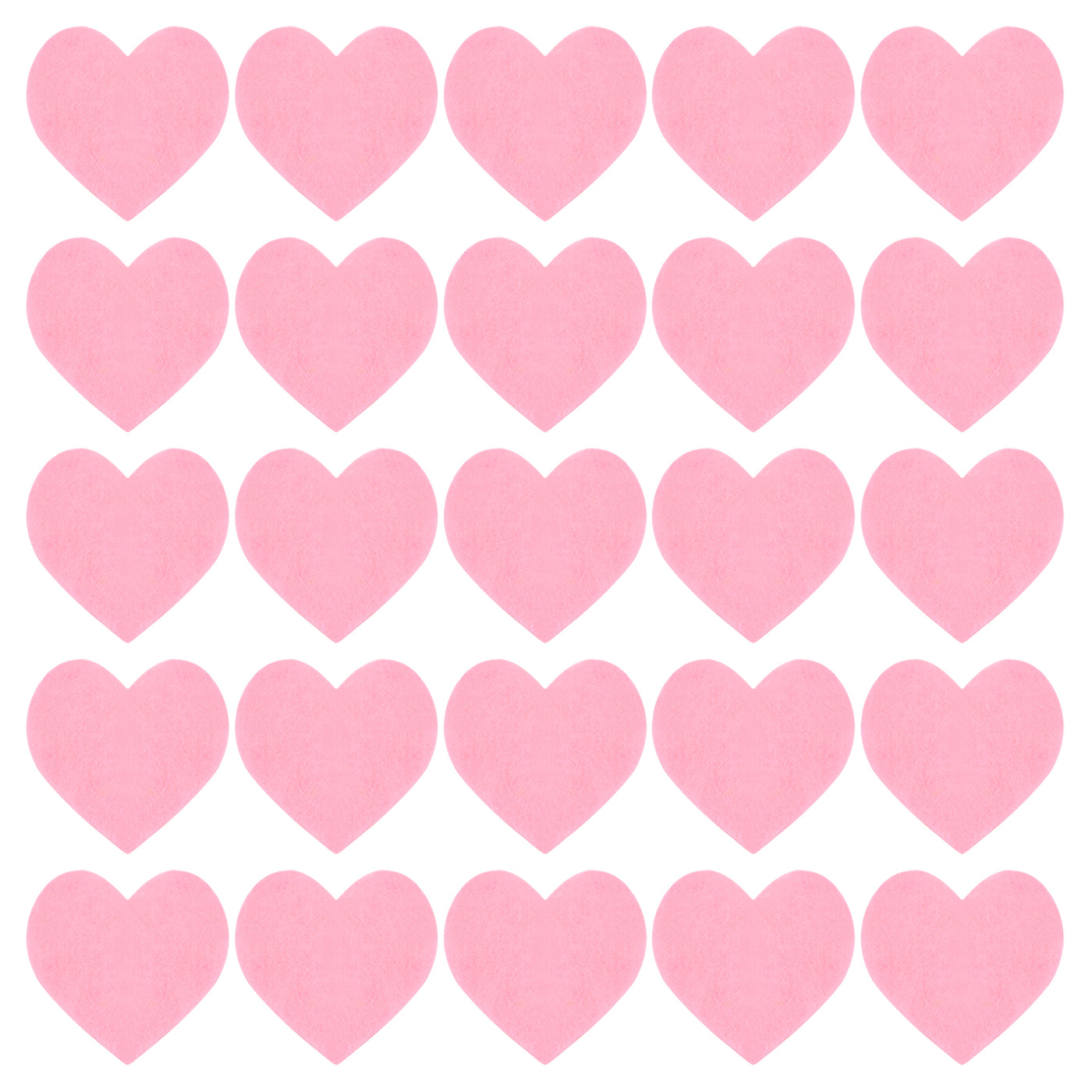 Harfington Felt Heart Shape Heart Valentine's Day Craft 2.4Inch x 2.4Inch Pink 100pcs