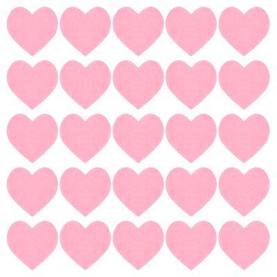 Harfington Felt Heart Shape Heart Valentine's Day Craft 2.4Inch x 2.4Inch Pink 100pcs