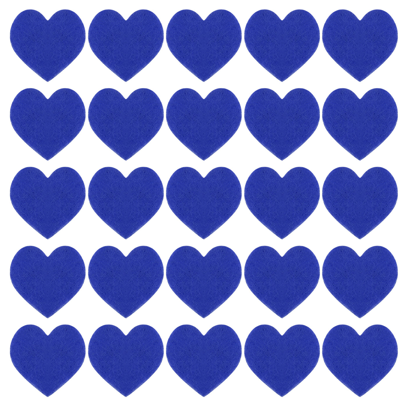 Harfington Felt Heart Shape Heart Valentine's Day Craft 2.4Inch x 2.4Inch Blue 100pcs