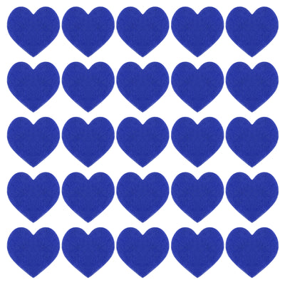 Harfington Felt Heart Shape Heart Valentine's Day Craft 2.4Inch x 2.4Inch Blue 100pcs