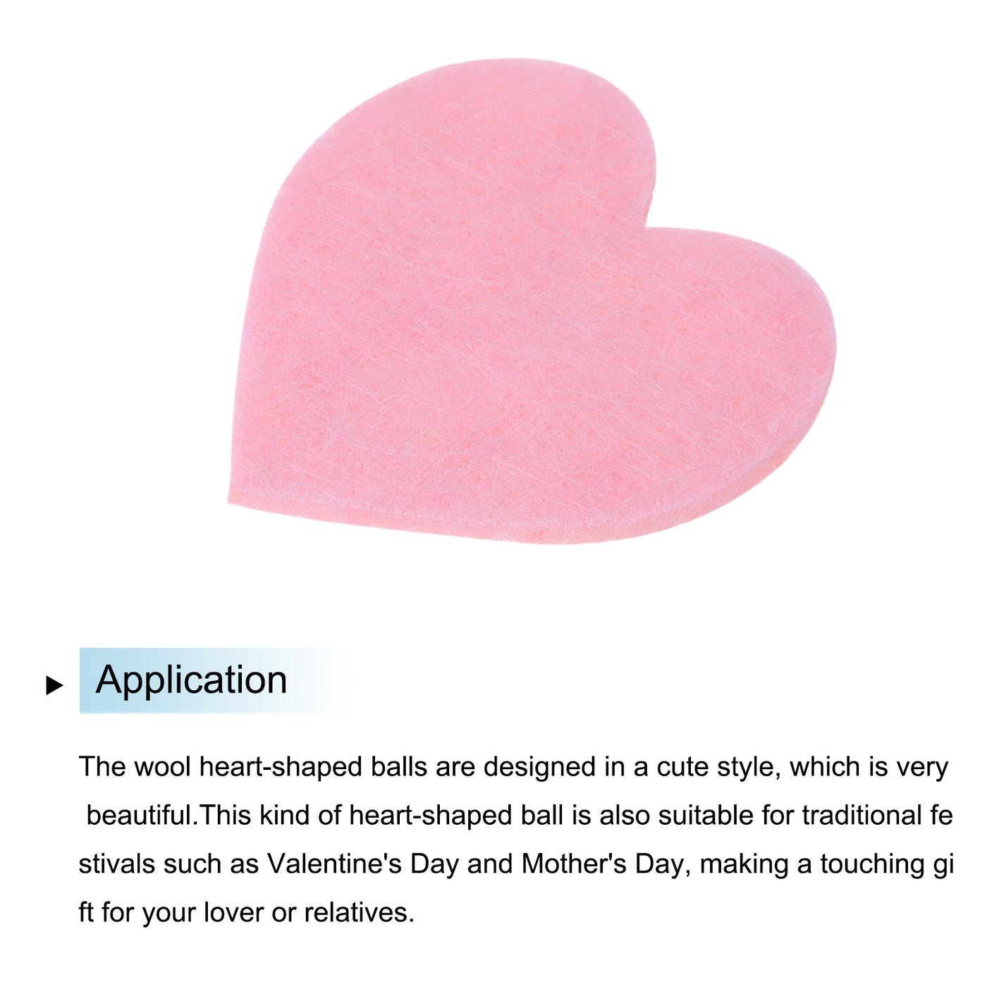 Harfington Felt Heart Shape Heart Valentine's Day Craft 1Inch x 1Inch Pink 100pcs