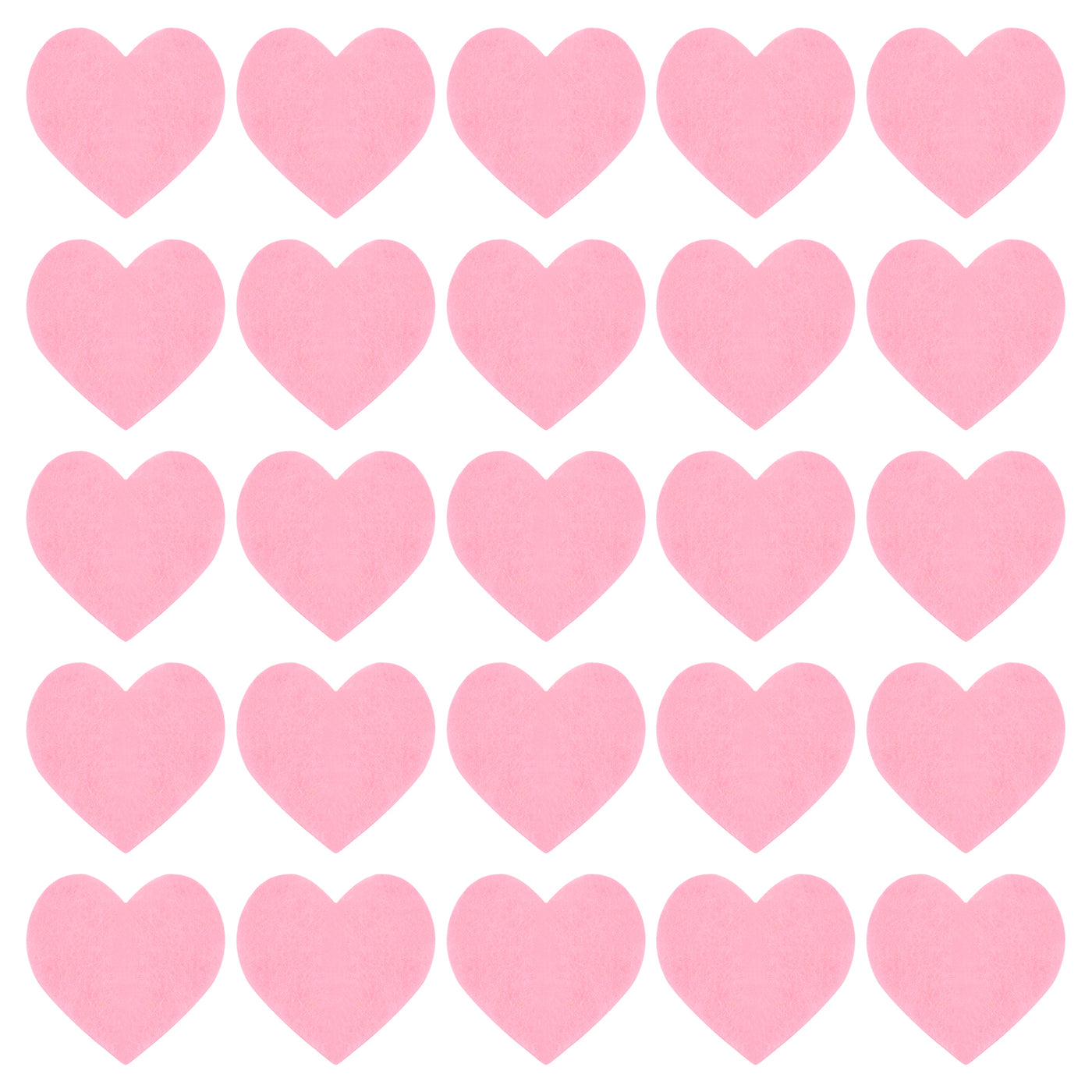 Harfington Felt Heart Shape Heart Valentine's Day Craft 1Inch x 1Inch Pink 100pcs