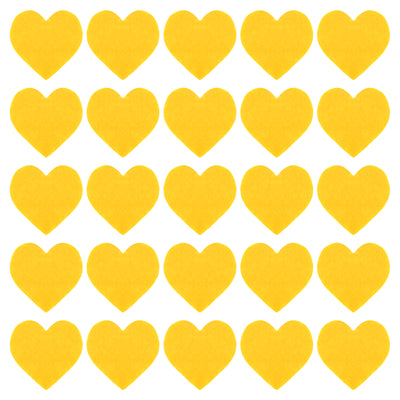 Harfington Felt Heart Shape Heart Valentine's Day Craft 1Inch x 1Inch Yellow 100pcs