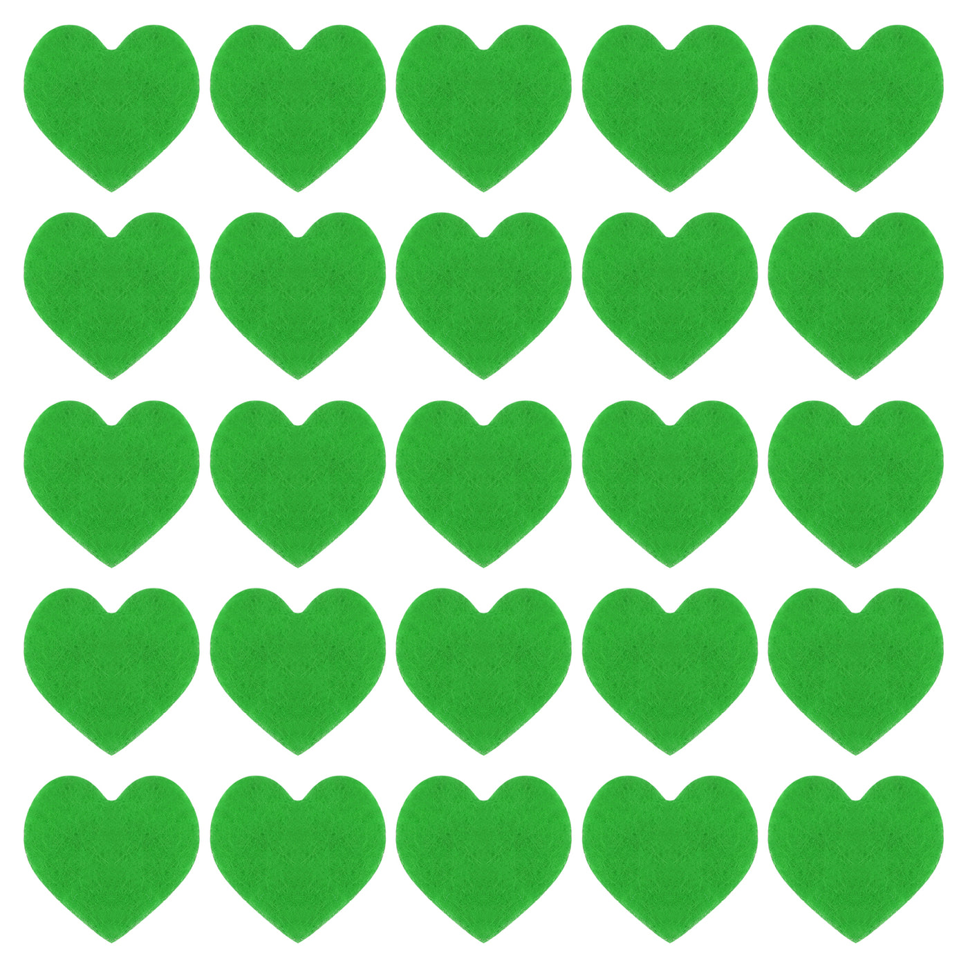 Harfington Felt Heart Shape Heart Valentine's Day Craft 1Inch x 1Inch Green 100pcs