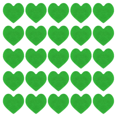 Harfington Felt Heart Shape Heart Valentine's Day Craft 1Inch x 1Inch Green 100pcs