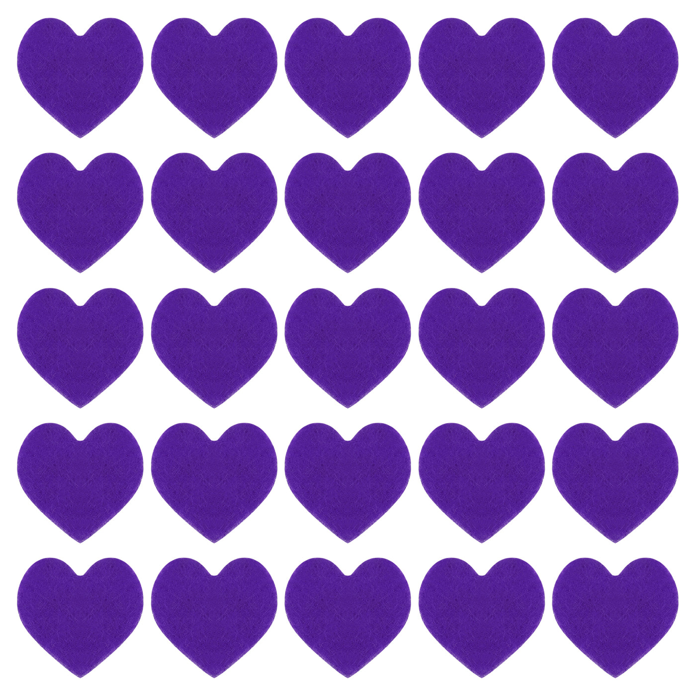 Harfington Felt Heart Shape Heart Valentine's Day Craft 1Inch x 1Inch Purple 100pcs