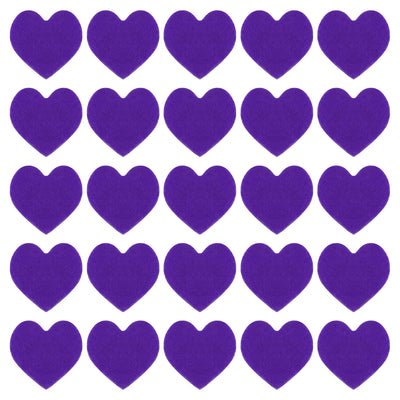 Harfington Felt Heart Shape Heart Valentine's Day Craft 1Inch x 1Inch Purple 100pcs