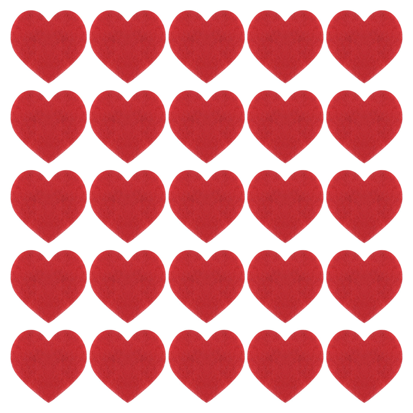 Harfington Felt Heart Shape Heart Valentine's Day Craft 1.6Inch x 1.6Inch Red 100pcs