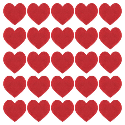 Harfington Felt Heart Shape Heart Valentine's Day Craft 1.6Inch x 1.6Inch Red 100pcs