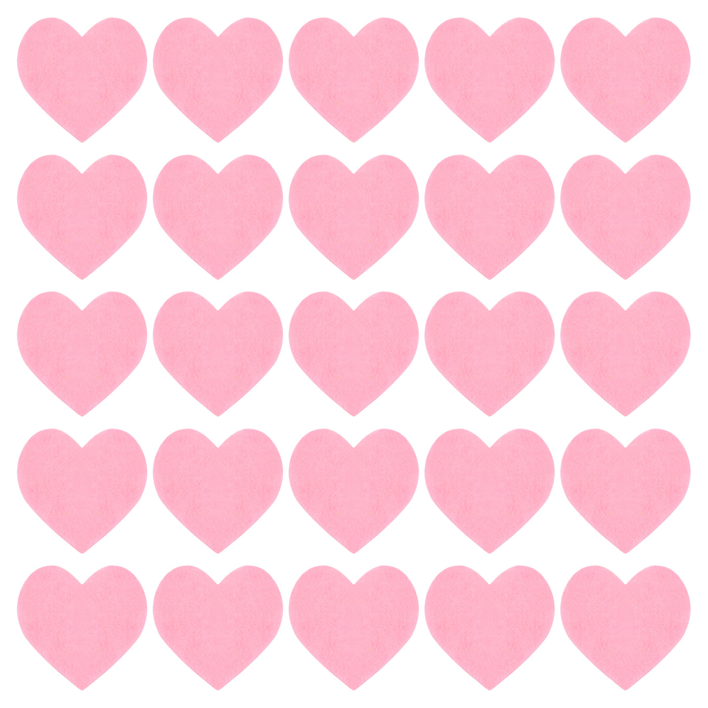 Harfington Felt Heart Shape Heart Valentine's Day Craft 1.6Inch x 1.6Inch Pink 100pcs