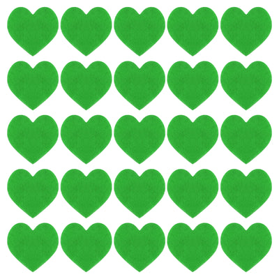 Harfington Felt Heart Shape Heart Valentine's Day Craft 1.6Inch x 1.6Inch Green 100pcs