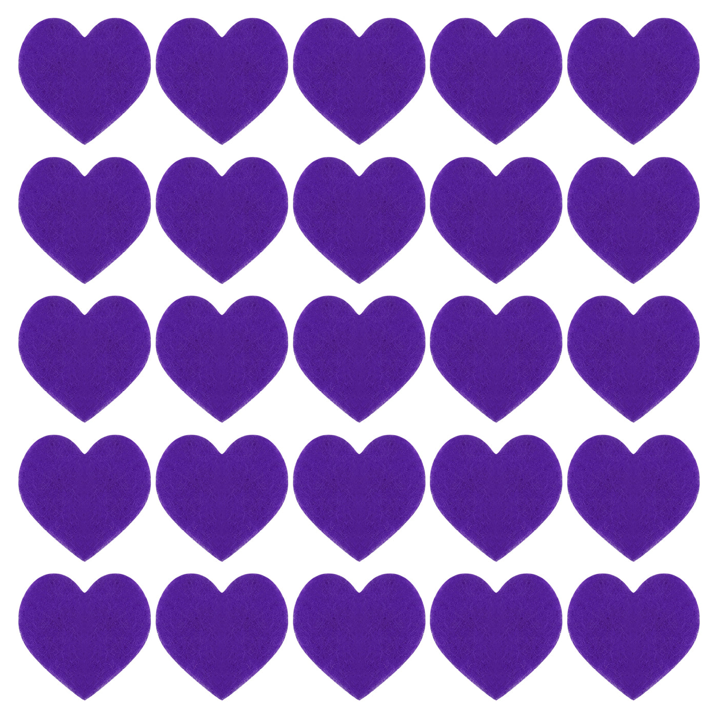 Harfington Felt Heart Shape Heart Valentine's Day Craft 1.6Inch x 1.6Inch Purple 100pcs