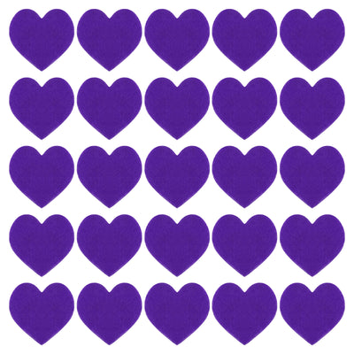 Harfington Felt Heart Shape Heart Valentine's Day Craft 1.6Inch x 1.6Inch Purple 100pcs