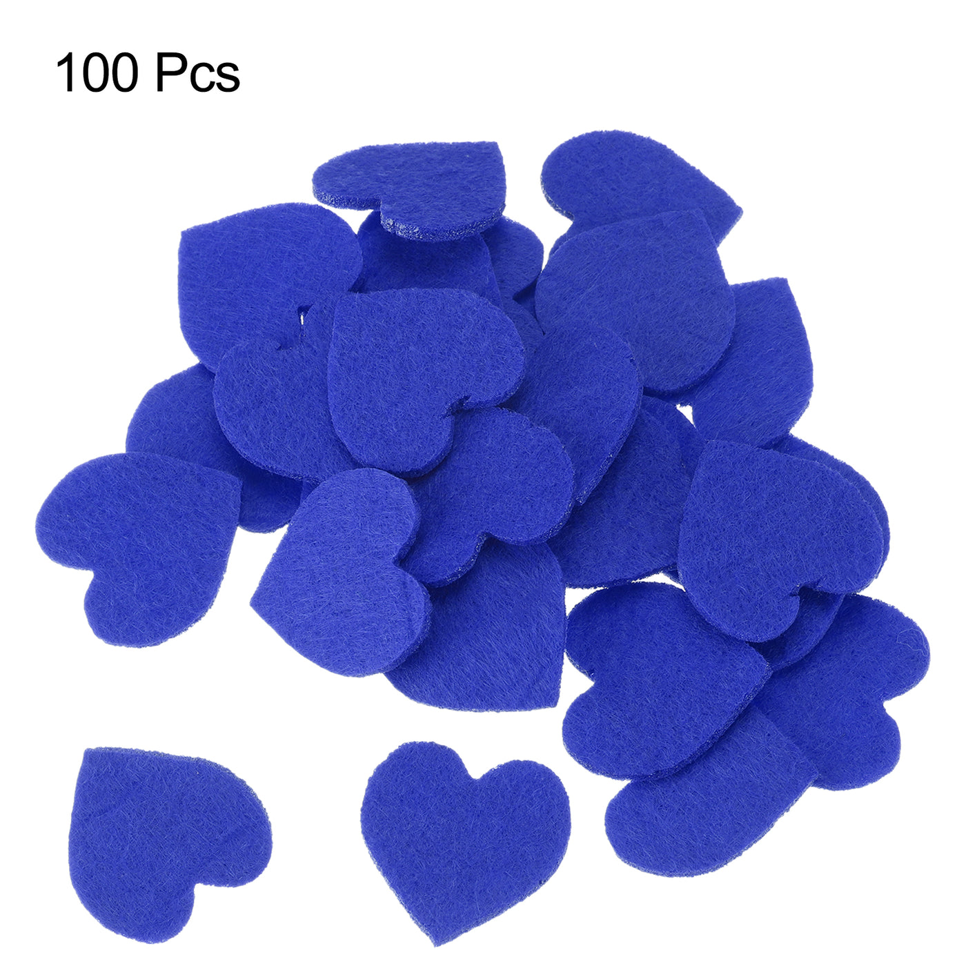 Harfington Felt Heart Shape Heart Valentine's Day Craft 2Inch x 2Inch Blue 100pcs