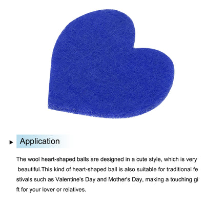 Harfington Felt Heart Shape Heart Valentine's Day Craft 2Inch x 2Inch Blue 100pcs