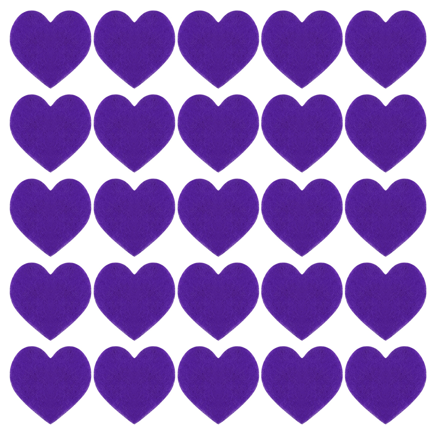 Harfington Felt Heart Shape Heart Valentine's Day Craft 3Inch x 3Inch Purple 100pcs