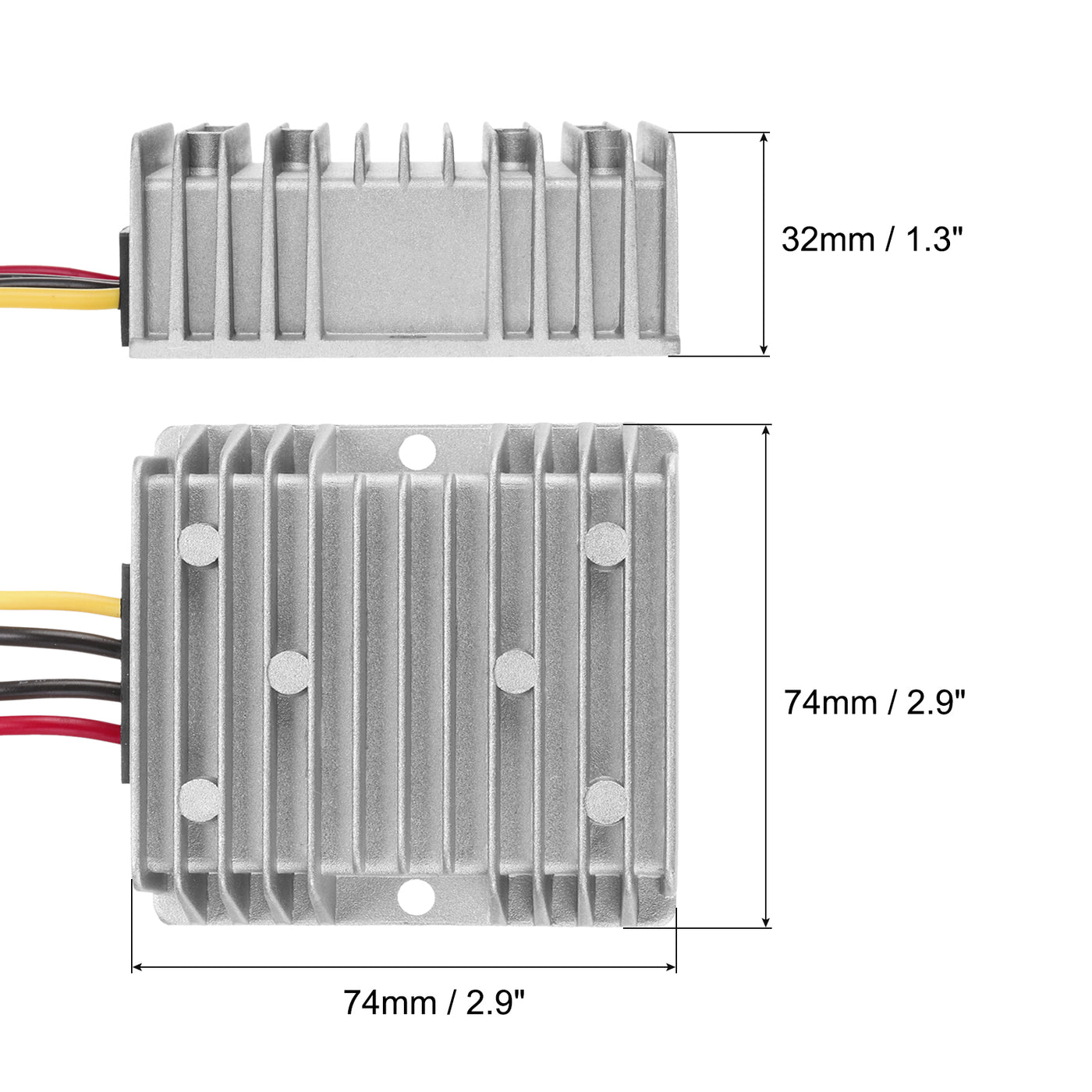 Harfington DC 12V/24V auf DC 5V Spannungswandler 15A 75W Step-Down-Wandler Spannungsreduzierer IP67 Wasserdichter Transformator Stromversorgungsmodul Netzteil für Auto LKW Solaranlage