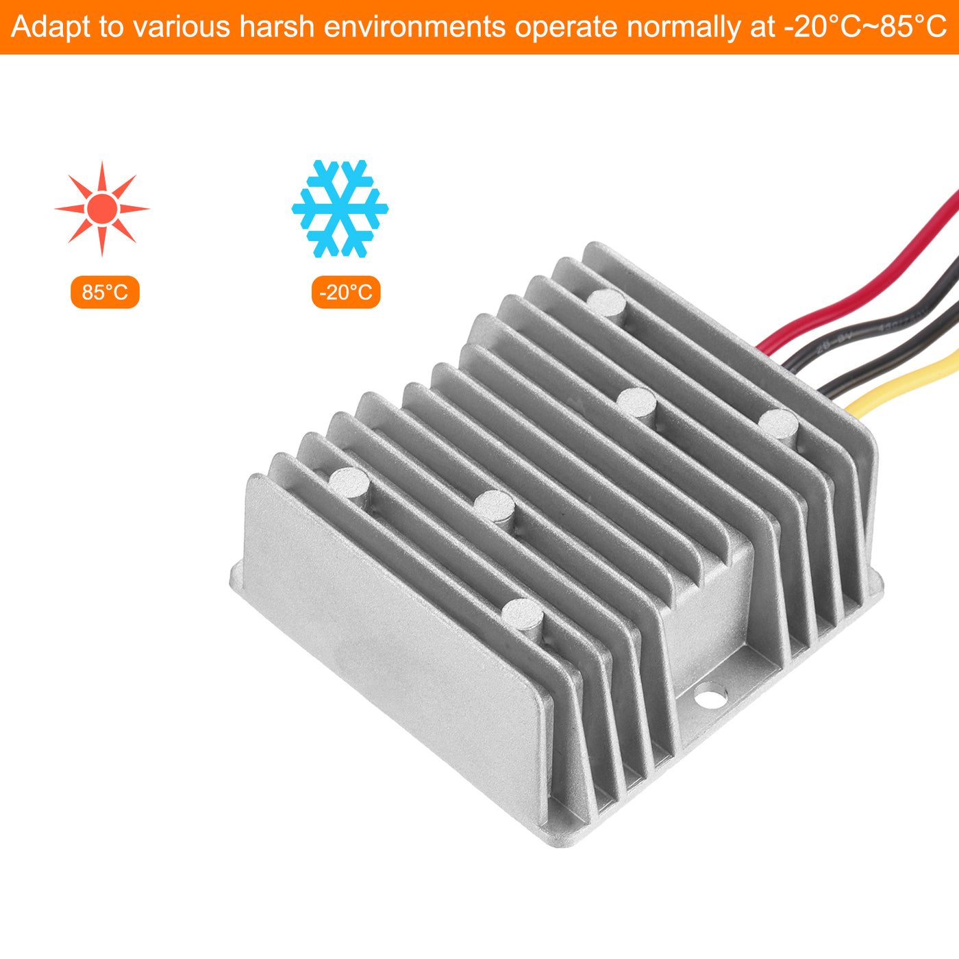 Harfington DC 12V/24V auf DC 5V Spannungswandler 15A 75W Step-Down-Wandler Spannungsreduzierer IP67 Wasserdichter Transformator Stromversorgungsmodul Netzteil für Auto LKW Solaranlage