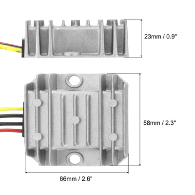 Harfington DC 24V zu DC 12V Spannungswandler 10A 120W Step-Down-Wandler Spannungsreduzierer IP67 Wasserdichter Transformator Netzteilmodul Netzadapter für Auto LKW Solaranlage