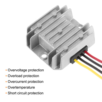 Harfington DC 24V zu DC 12V Spannungswandler 10A 120W Step-Down-Wandler Spannungsreduzierer IP67 Wasserdichter Transformator Netzteilmodul Netzadapter für Auto LKW Solaranlage