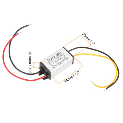 Harfington DC 24V to DC 12V Power Converter 1A 12W Voltage Step Down IP68 Power Supply