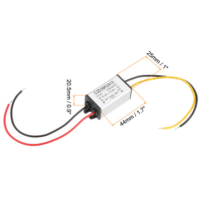 Harfington DC 24V zu DC 12V Spannungswandler 3A 36W Step-Down-Wandler Spannungsreduzierer IP68 Wasserdichter Transformator Netzteilmodul Netzadapter für Auto LKW Solaranlage