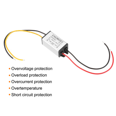 Harfington DC 24V zu DC 12V Spannungswandler 3A 36W Step-Down-Wandler Spannungsreduzierer IP68 Wasserdichter Transformator Netzteilmodul Netzadapter für Auto LKW Solaranlage