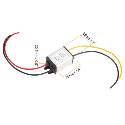 Harfington DC 12V/24V auf DC 6V Spannungswandler 3A 18W Step-Down-Wandler Spannungsreduzierer IP67 Wasserdichter Transformator Stromversorgungsmodul Netzteil für Auto LKW Solaranlage