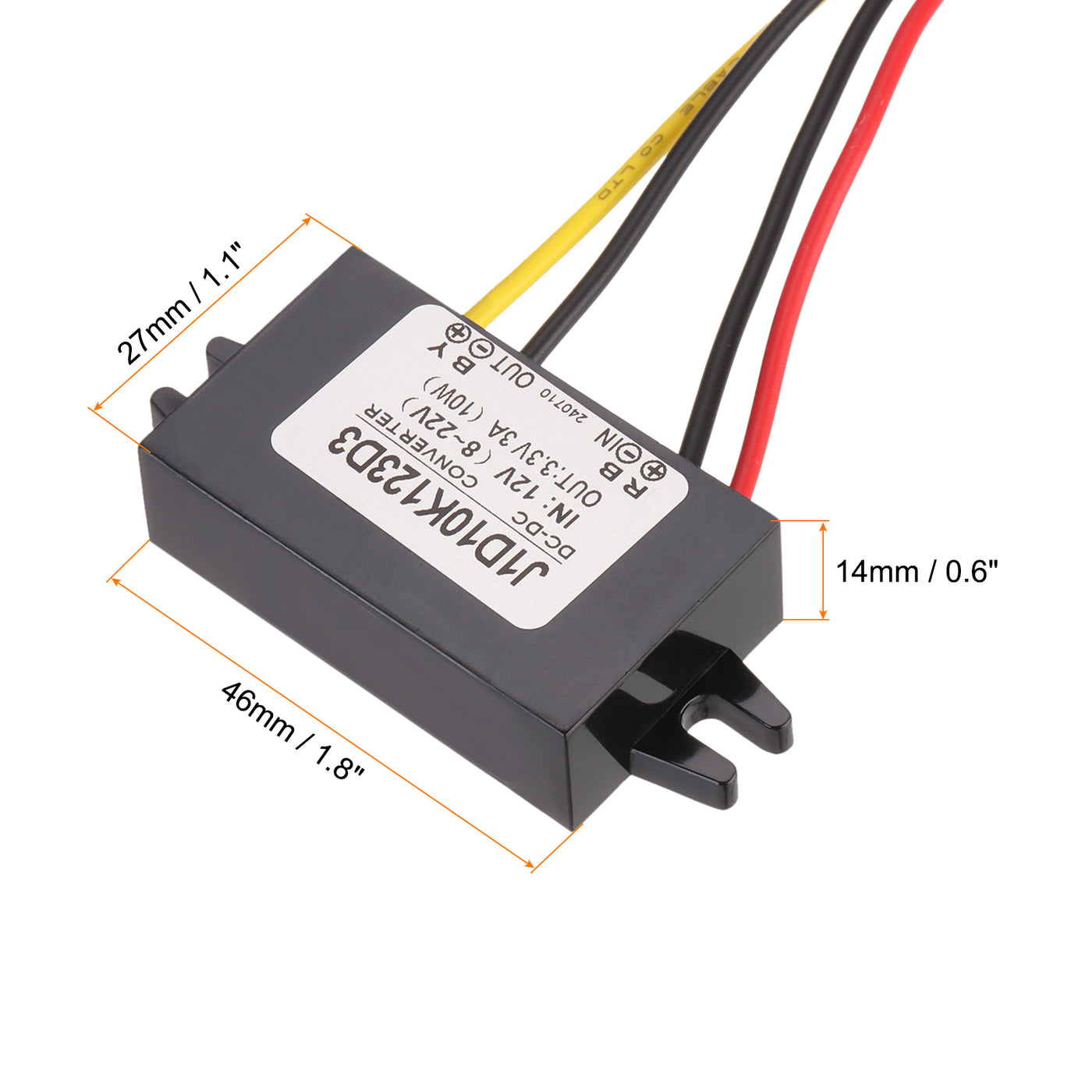 Harfington DC 12V/24V auf DC 9V Spannungswandler 3A 27W Step-Down-Wandler Spannungsreduzierer IP67 Wasserdichter Transformator Netzteilmodul Netzadapter für LKW Solaranlage