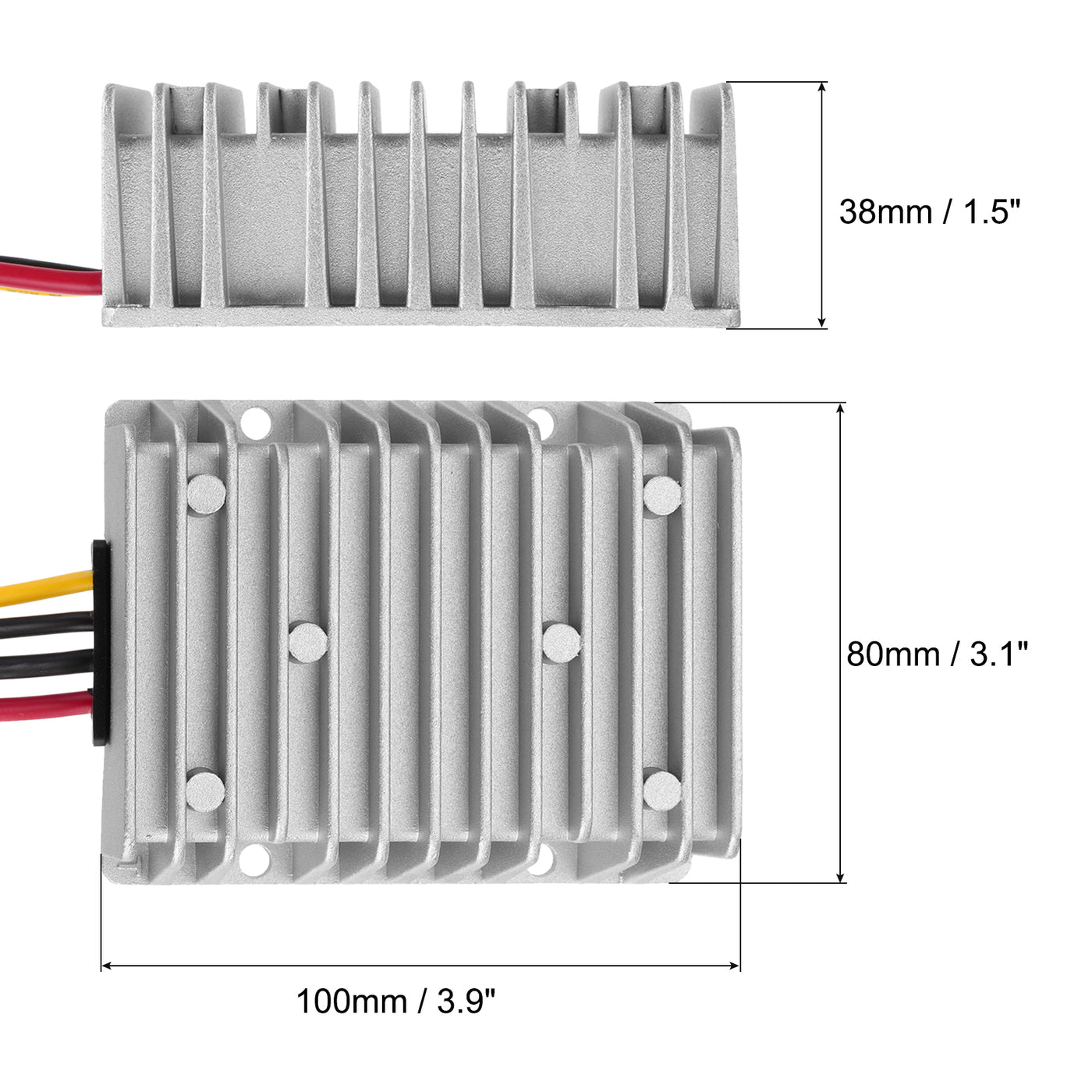 Harfington DC 8-40V zu DC 13,8V Spannungswandler 25A 345W Spannungsregler IP67 Wasserdichter Transformator Netzteilmodul Netzadapter für Auto LKW Solaranlage