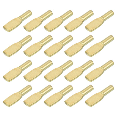 Harfington Uxcell 30Pcs Spoon Shaped Shelf Support Pegs Holder, 6mm Metal Nickel Plated Shelf Pins