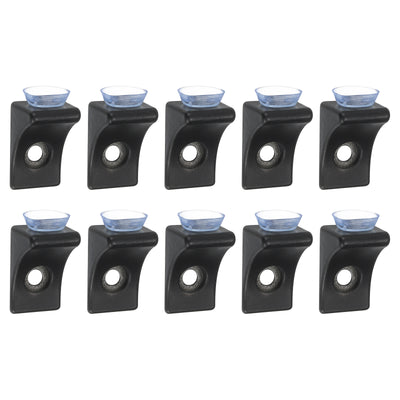 Harfington Uxcell 10Pcs 1/6'' Glass Shelf Bracket Pegs with Suction Cup, 0.55''x0.91'' Shelf Pegs