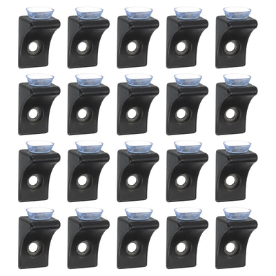 Harfington Uxcell 20Pcs 1/6'' Glass Shelf Bracket Pegs with Suction Cup, 0.55''x0.91'' Shelf Pegs