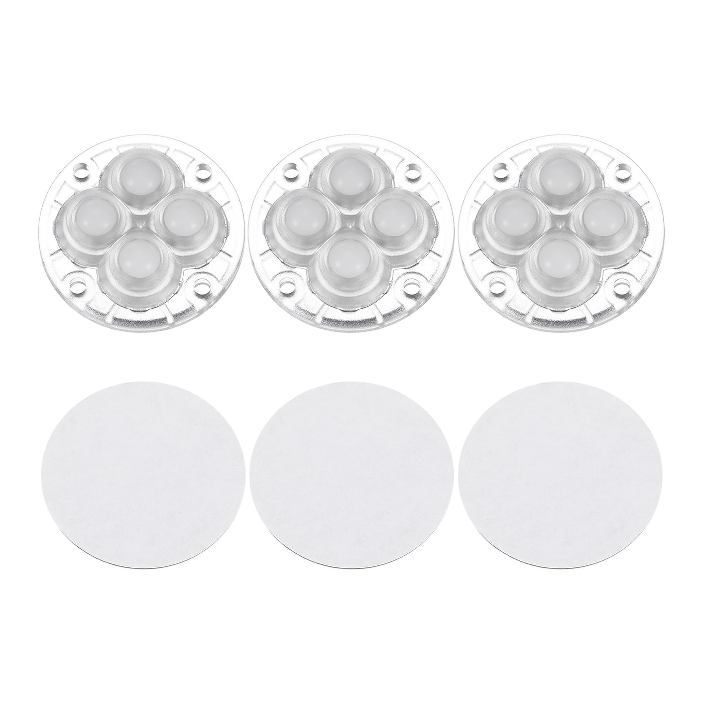 uxcell Uxcell 3Pcs Mini Self Adhesive Caster Wheels, 1.85" x 0.55" - Nylon Beads (Clear)