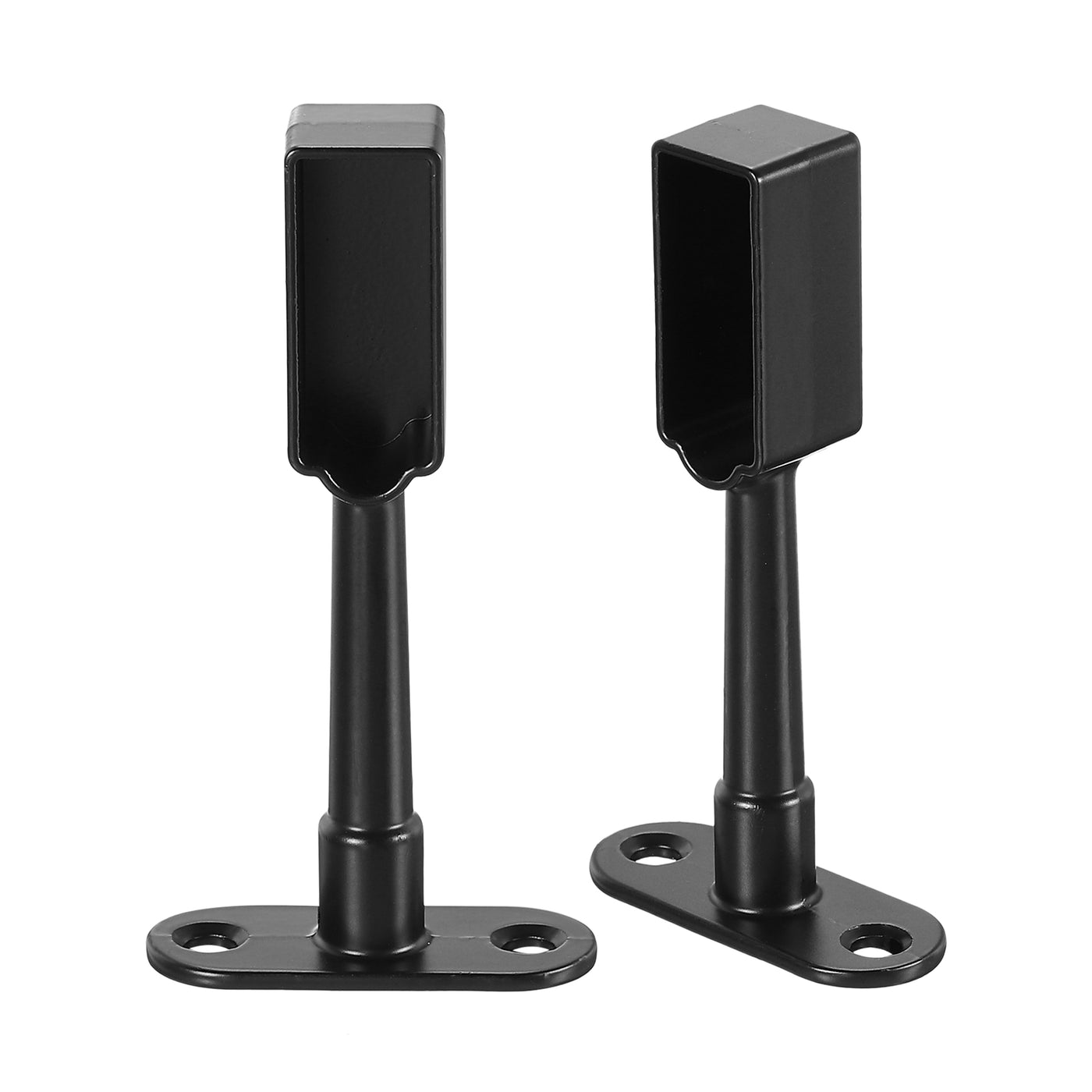 uxcell Uxcell 2Pcs 1.32 x 0.49" Closet Rod Support Bracket, Rod Holder Wardrobe, Black