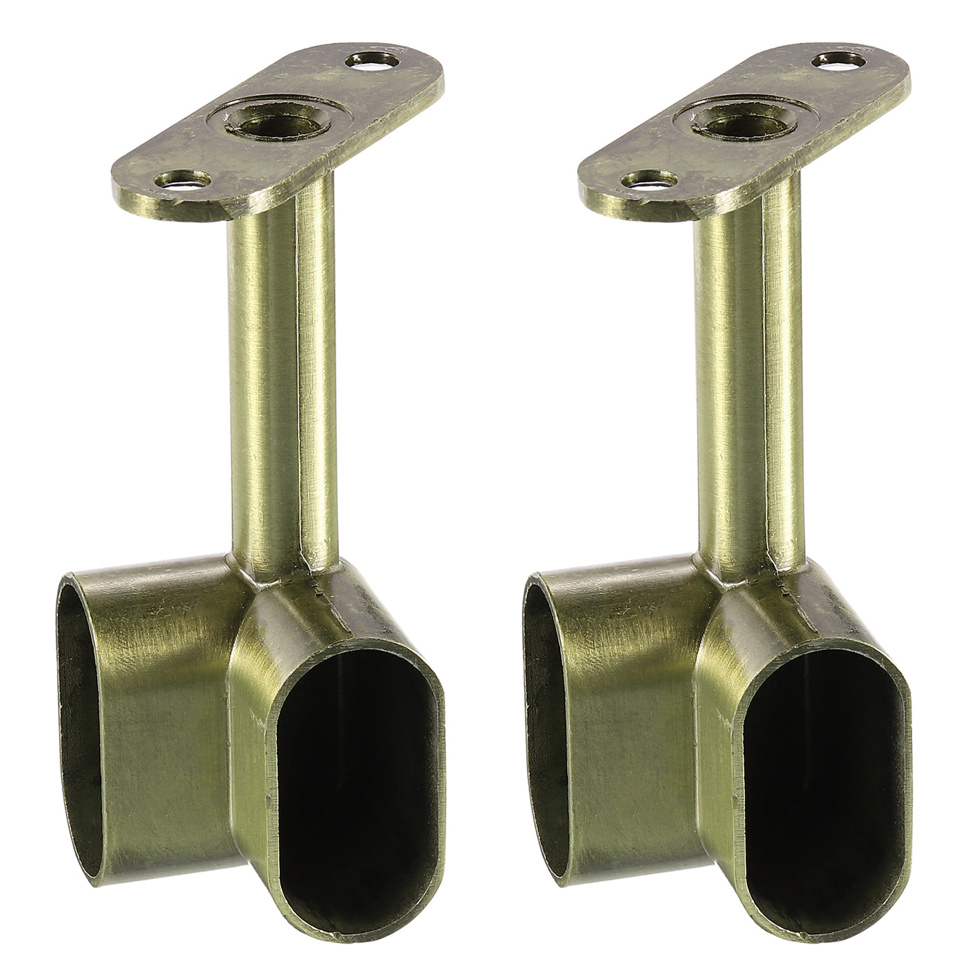 uxcell Uxcell 2Pcs 1.22 x 0.63" Closet Rod Support Bracket, Rod Holder for Wardrobe, Bronze