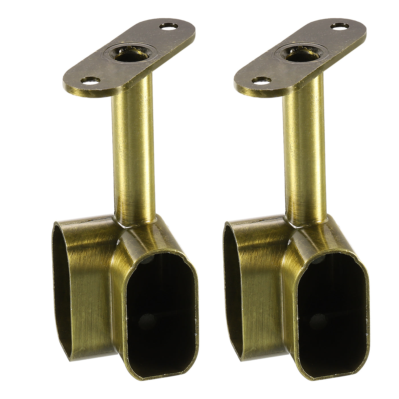 uxcell Uxcell 2Pcs 1.42 x 0.71" Closet Rod Support Bracket, Rod Holder for Wardrobe, Bronze