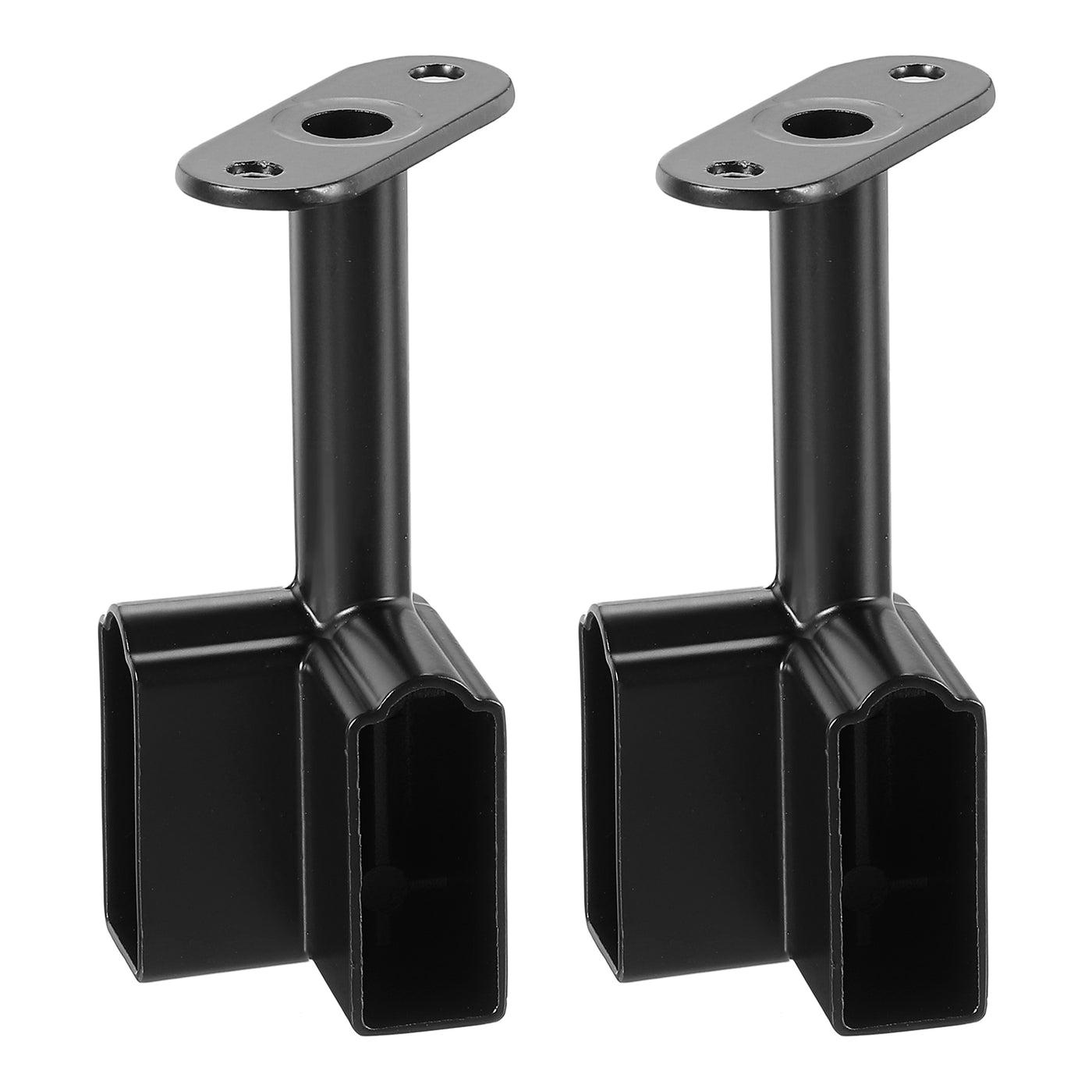 uxcell Uxcell 2Pcs 1.34 x 0.47" Closet Rod Support Bracket, Rod Holder for Wardrobe, Black