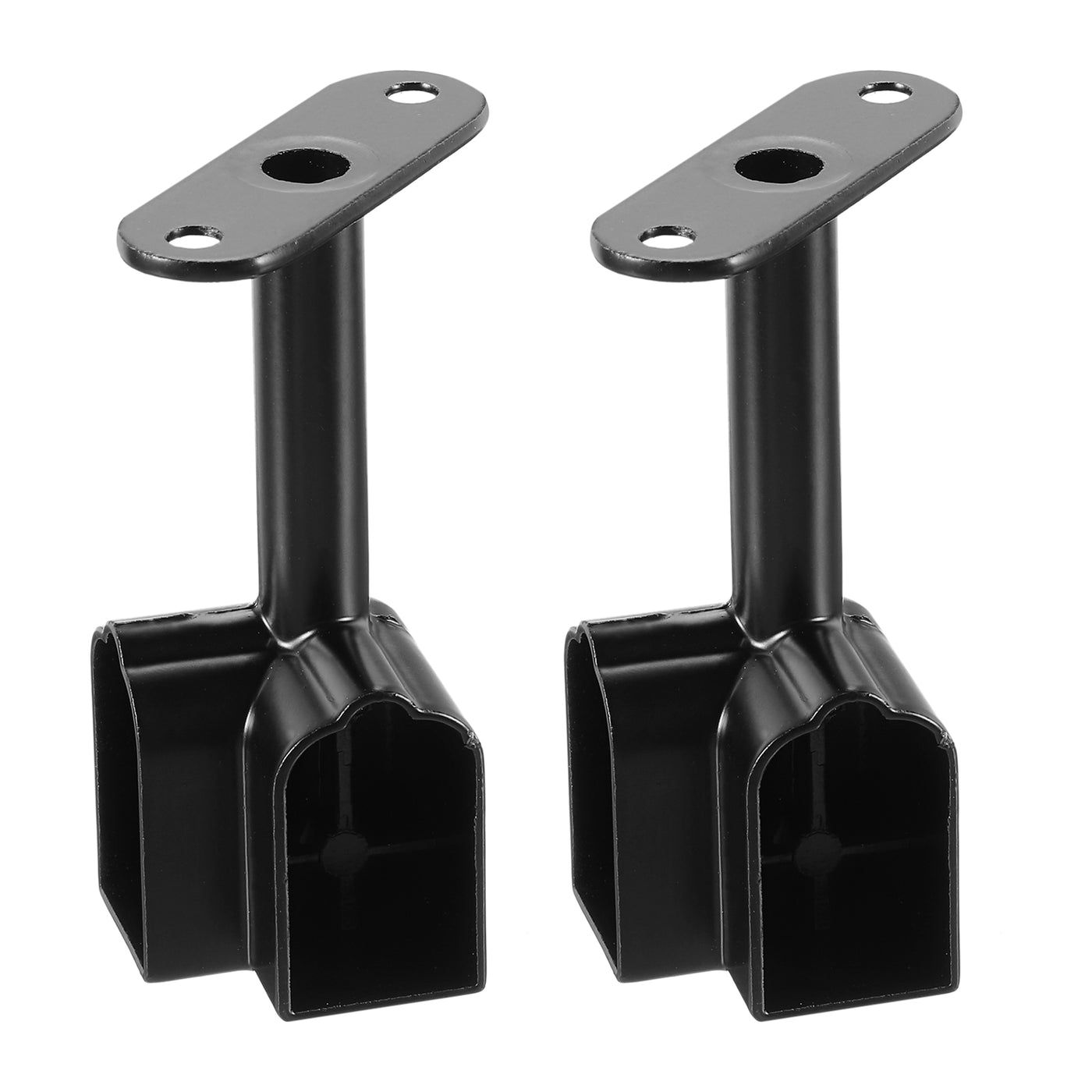 uxcell Uxcell 2Pcs 1.3 x 0.71" Closet Rod Support Bracket, Rod Holder for Wardrobe, Black